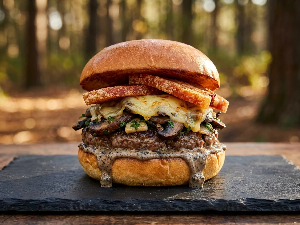 The Creamy: vaca vieja de 30 días o wagyu, cabra gratinada, frutos rojos al ron y cebolla…